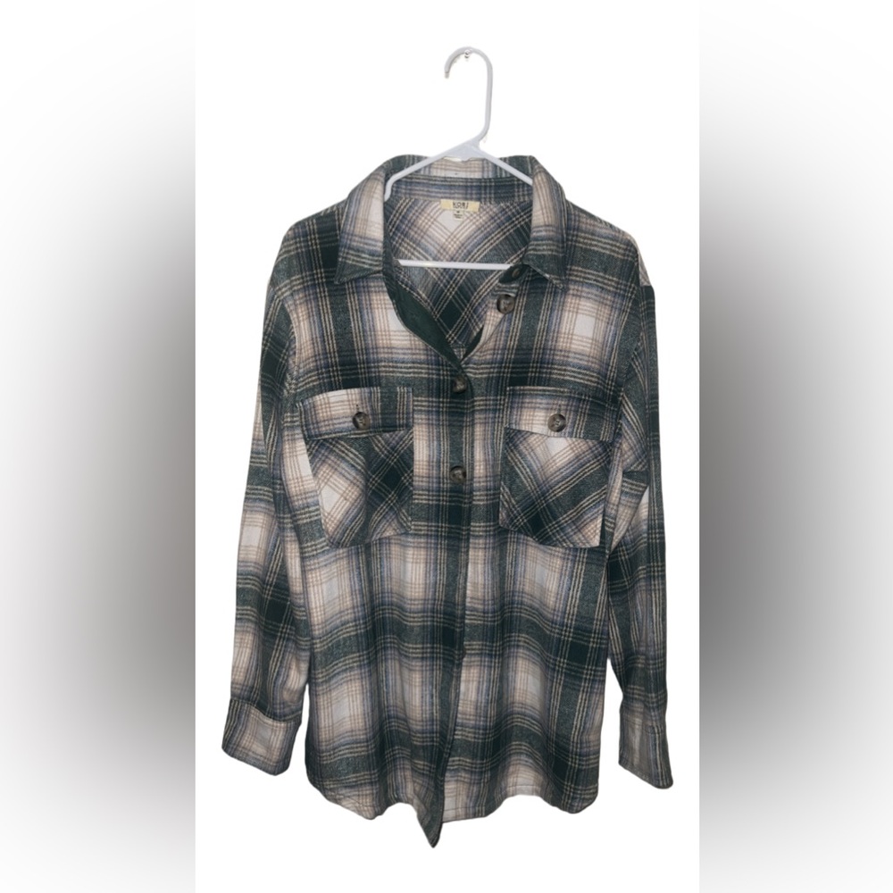 Plaid Button-Up Shirt
